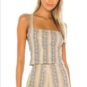 Flynn Skye Snakeskin Beth Tank in Mocha Skin